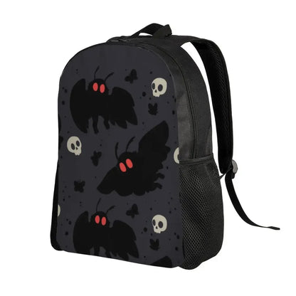 Skulls And Roses Backpack for Women Men School College Students Bookbag Fits 15 Inch Laptop Gothic Moth Bags