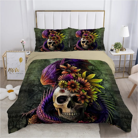 Skull Deadpool Duvet cover set 240x220 200x200 Bedding set Twin Queen King Double Bed linens Quilt cover Bedclothes Big hand