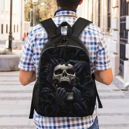 Skull Eyes Travel Backpack Women Men School Laptop Bookbag Halloween College Student Daypack Bags