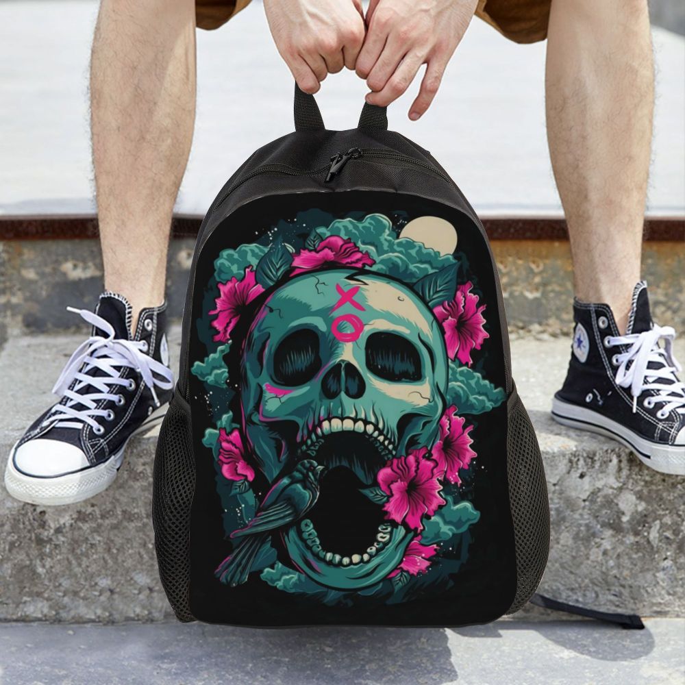 Skull Eyes Travel Backpack Women Men School Laptop Bookbag Halloween College Student Daypack Bags