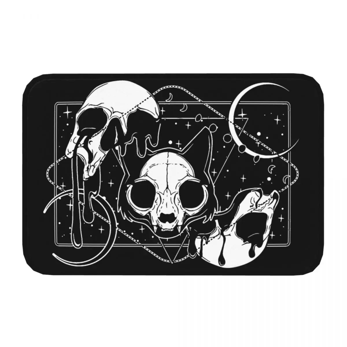 Inner Kitten Bath Non-Slip Carpet The Special Design of The Skull Bedroom Mat Welcome Doormat Floor Decoration Rug