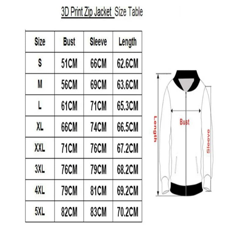 CAVVING 3D Printed Return Of The Living Dead Zipper Bomber Jackets Men Overcoat Mens Coat Zip Up Jackets for Women/Men