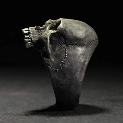 Vintage Men's Punk Skeleton ring Gothic Punk Ghost Head Skull Ring Hip-Hop Men's Horror Skeleton Locomotive Rock Biker Jewelry