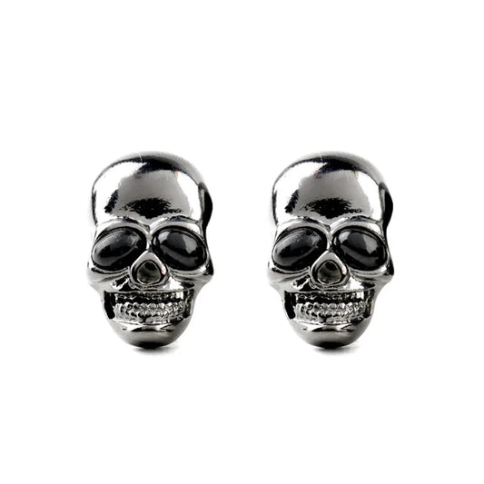 Punk Light Black Evil Big Eyes Skull Stud Earrings For Women Fashion Ear Pin Jewelry Wholesale