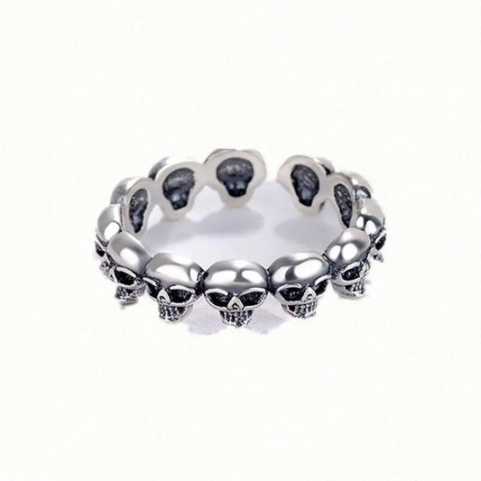 New in 925 Sterling Silver Skull Adjustable Rings For Women Vintage Wedding Jewelry   Dropshipping