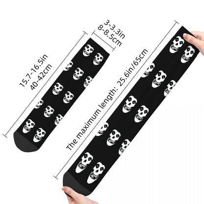 Winter Warm Fashion Men's Women's Misfits Skull Socks Sweat Absorbing Basketball Socks