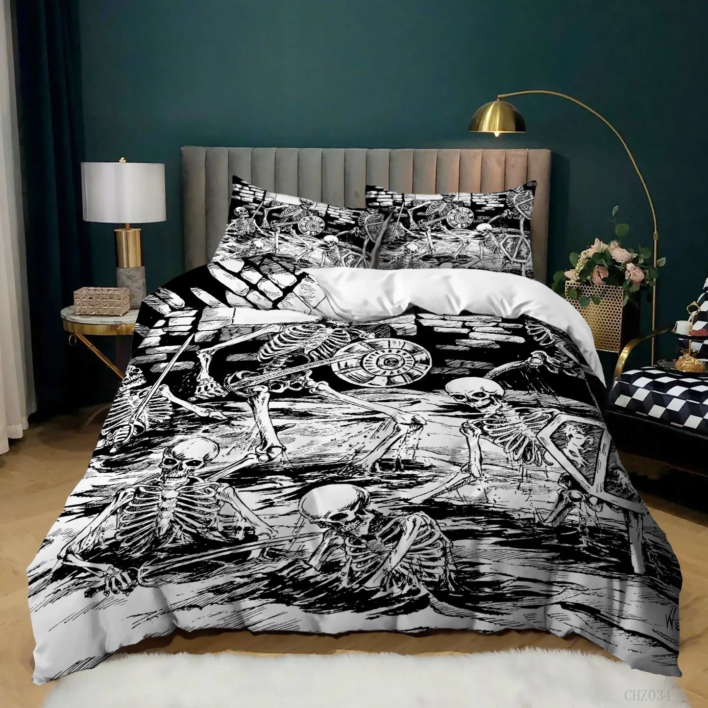 Skull Deadpool Duvet cover set 240x220 200x200 Bedding set Twin Queen King Double Bed linens Quilt cover Bedclothes Big hand