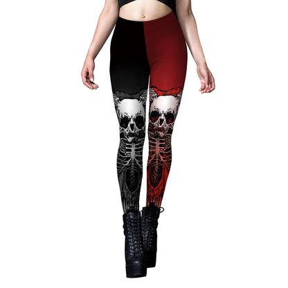 [You're My Secret] Skeleton 3D Print Leggings New Design Punk Women Legging Gothic Style Female Pants Ankle Sexy Stretch Legging