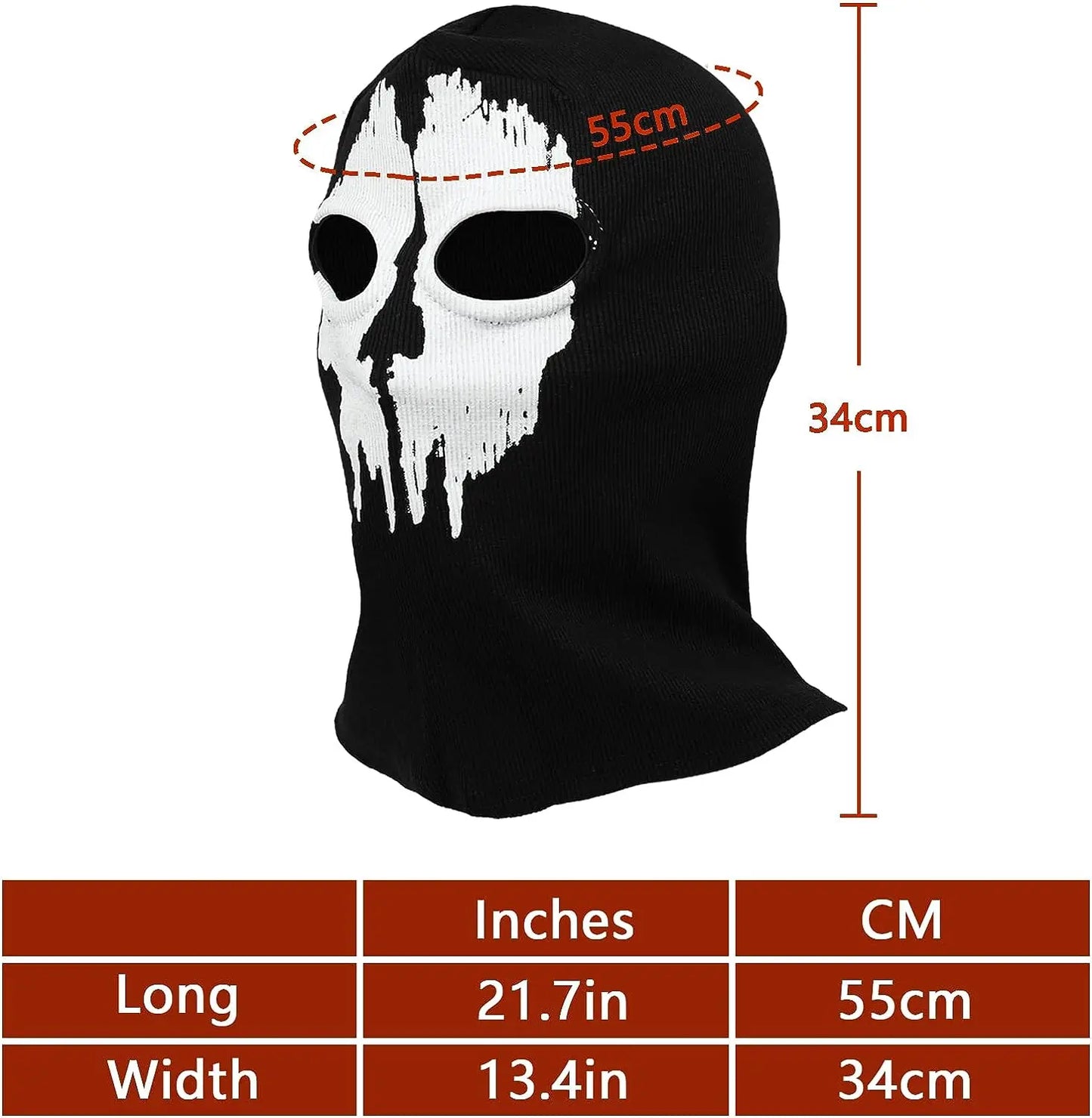 Call of Ghost Skull Face Mask Motorcyle Outdoor Balaclava Helmet Halloween