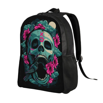 Skull Eyes Travel Backpack Women Men School Laptop Bookbag Halloween College Student Daypack Bags