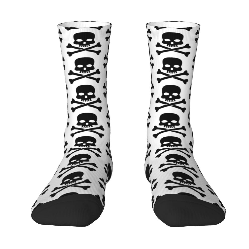 Funny Happy Men's Socks Mexican Skull Vintage Harajuku Skeleton Skull Bone Hip Hop Seamless Crew Crazy Sock Gift Pattern Printed