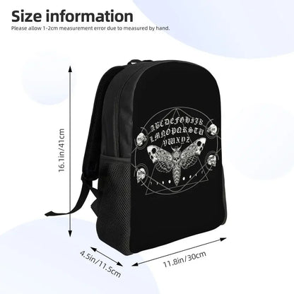 Skulls And Roses Backpack for Women Men School College Students Bookbag Fits 15 Inch Laptop Gothic Moth Bags