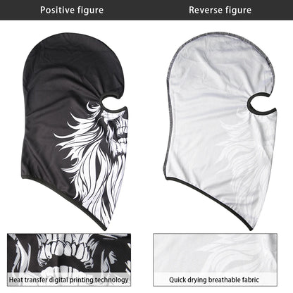 Skull Balaclava Mask Men Cycling Cap Snowboard Ski Face Cover Motorcycle Bicycle Hat Bandana Scarf Neckwarm Breathable Windproof