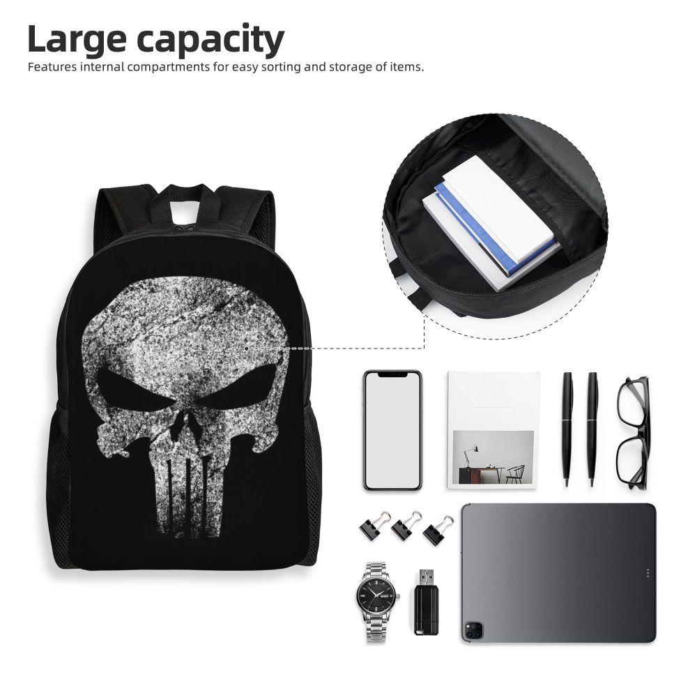 Skull Eyes Travel Backpack Women Men School Laptop Bookbag Halloween College Student Daypack Bags