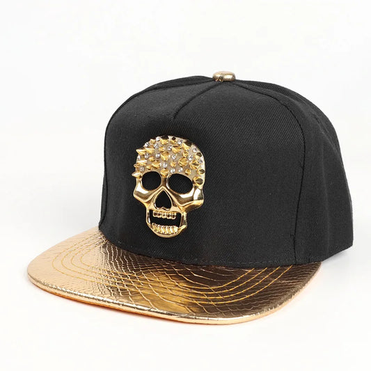 Doitbest Summer Women Baseball Cap Men Girls Metal Snapback Caps Skull Flat brim Autumn Unisex Female Hip Hop Sun Hat Gorras