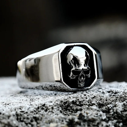 BEIER New Stainless Steel Skeleton Skull Ring For Men Punk Rock Gothic Punk Metal Rock Biker Jewelry Accessories Wholesale