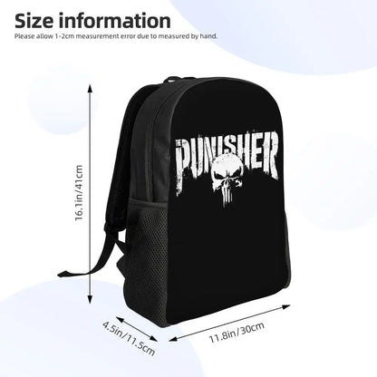 Customized Superhero Backpack Men Women Basic Bookbag for College School Punisher Skull Symbol Bags