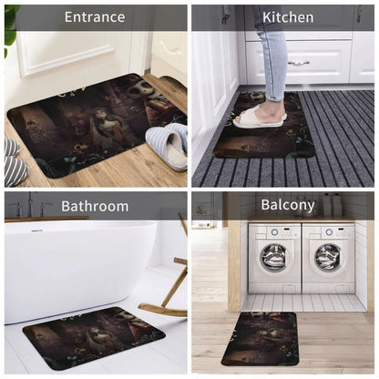 Tim Burton's Corpse Bride Bath Mat Victor And Emily Doormat Kitchen Carpet Outdoor Rug Home Decoration