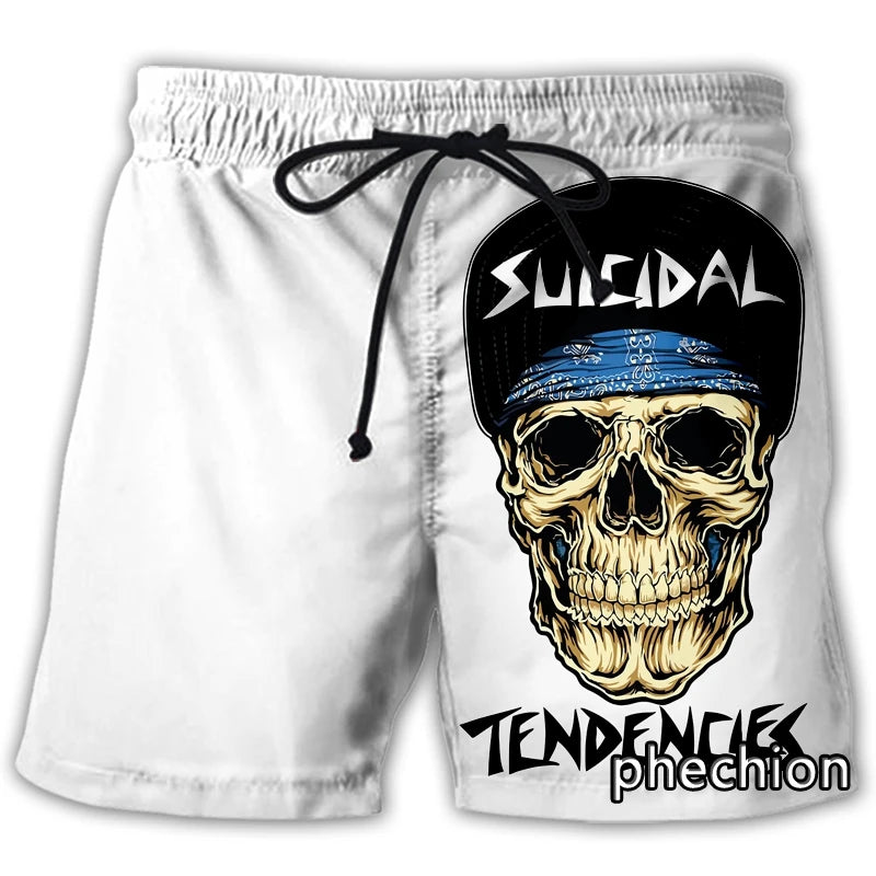 phechion New Fashion Men/Women Suicidal Tendencies 3D Print Casual Shorts Novelty Streetwear Men Loose Sporting Shorts L146