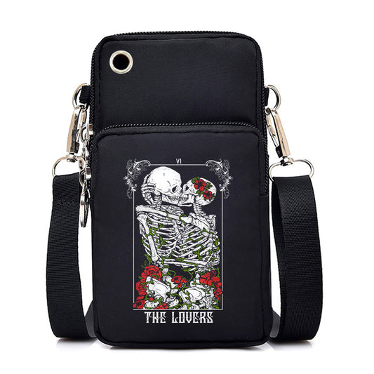 Gothic Skull Series Women Mini Mobile Phone Bag Harajuku Messenger Bag Purse Lady CrossBody Bag Women Shoulder Bag Handbag