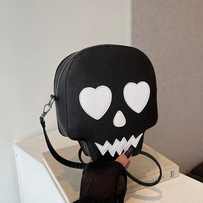 Creative Halloween Purse Skull Ghost Crossbody Bag for Women Men Novelty Purse Crossbody Shoulder Bag Funny Halloween Gift