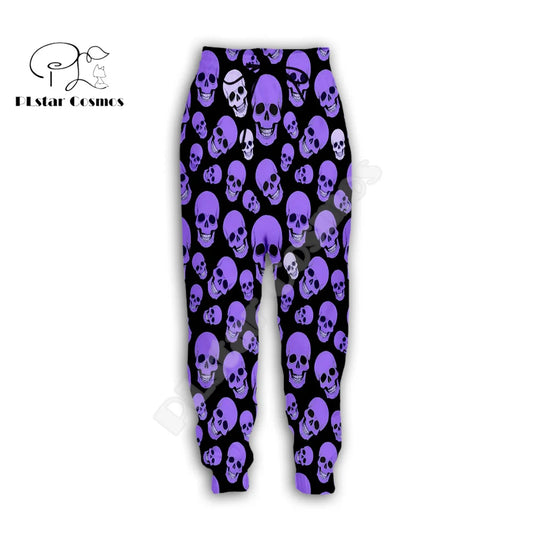 Fashion Pants Sweatpants Colorful Jogger Y2k Halloween Pumpkin Skull Ghost Tattoo Retro 3D Print Harajuku Casual Funny Trousers