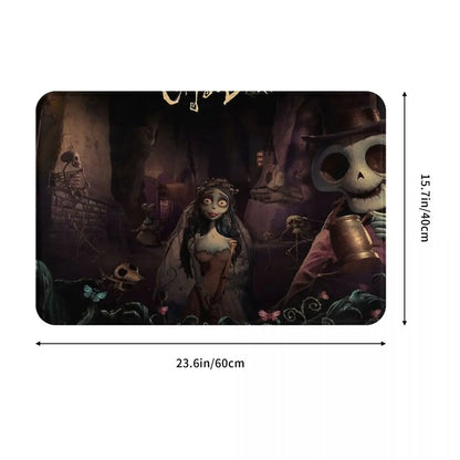 Tim Burton's Corpse Bride Bath Mat Victor And Emily Doormat Kitchen Carpet Outdoor Rug Home Decoration