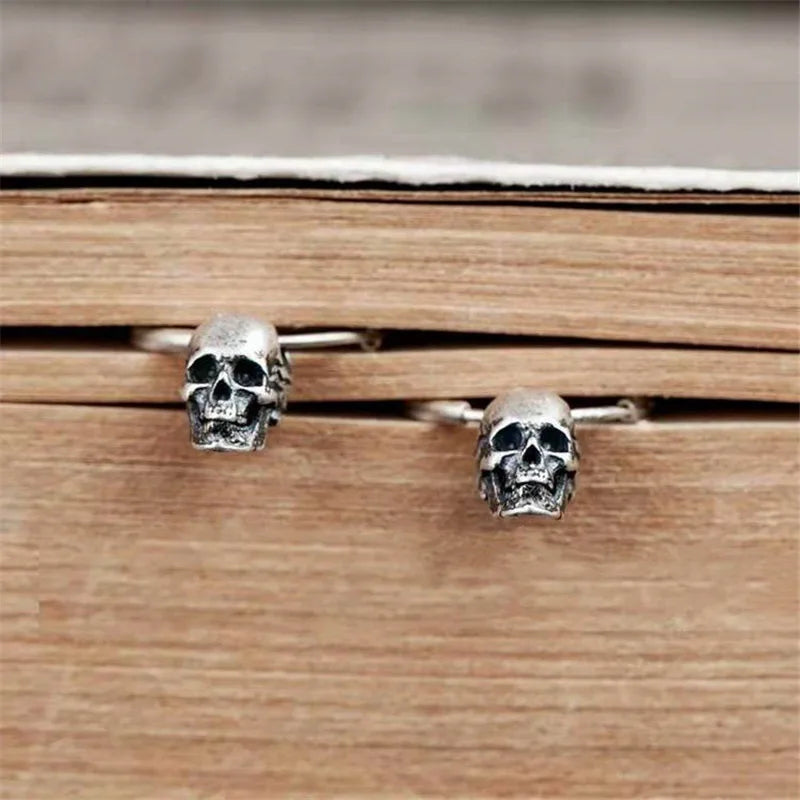 Vintage Fashion Skull Retro Punk Earrings for Men Trend Men Hip Hop Accessories Personality Punk Party Jewelry Gifts Pendiente