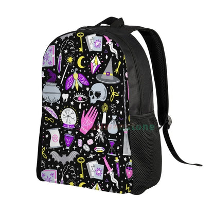 Goth Gothic Black Skull Stylish Backpack for Women Men, Durable College Book Bag for Outdoor Sports Hiking Camping Travel