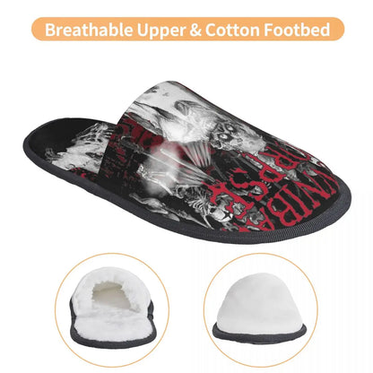 Cannibal Corpse Heavy Metal Band Home Cotton Slippers Non Slip Horror Soft Memory Foam Slides Indoor