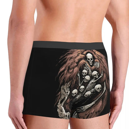 Novelty Boxer Shorts Panties Briefs Man The Gravelord Underwear Dark Souls Skeletons Skulls Scary Horror Soft Underpants S-XXL