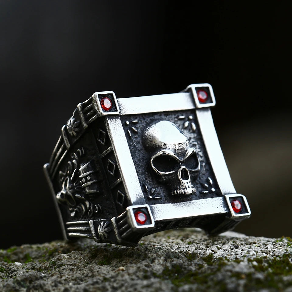 Beier New Various Designs Classical Noble Crown Skull Men's Ring Punk Skeleton Biker Motorcycle Gothic Creative Jewelry