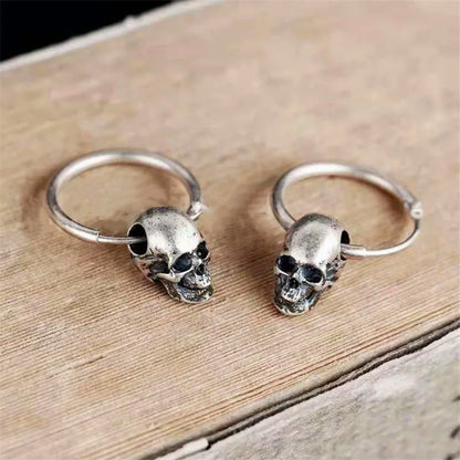 Vintage Fashion Skull Retro Punk Earrings for Men Trend Men Hip Hop Accessories Personality Punk Party Jewelry Gifts Pendiente