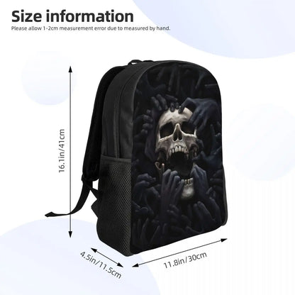 Skull Eyes Travel Backpack Women Men School Laptop Bookbag Halloween College Student Daypack Bags