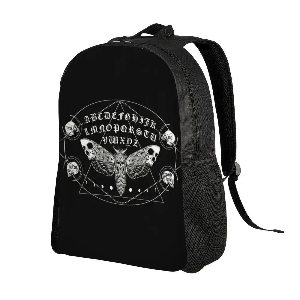 Skulls And Roses Backpack for Women Men School College Students Bookbag Fits 15 Inch Laptop Gothic Moth Bags