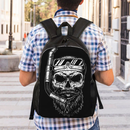 Skull Eyes Travel Backpack Women Men School Laptop Bookbag Halloween College Student Daypack Bags