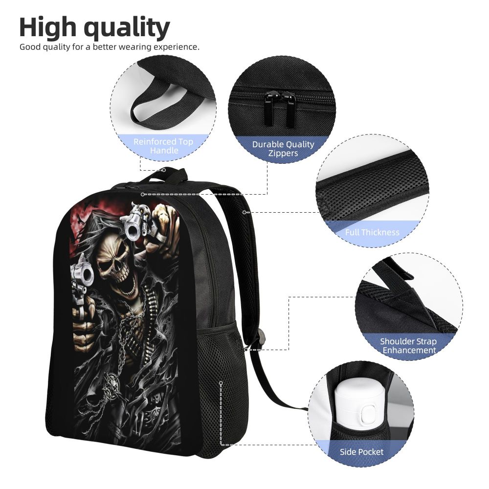 Skull Eyes Travel Backpack Women Men School Laptop Bookbag Halloween College Student Daypack Bags