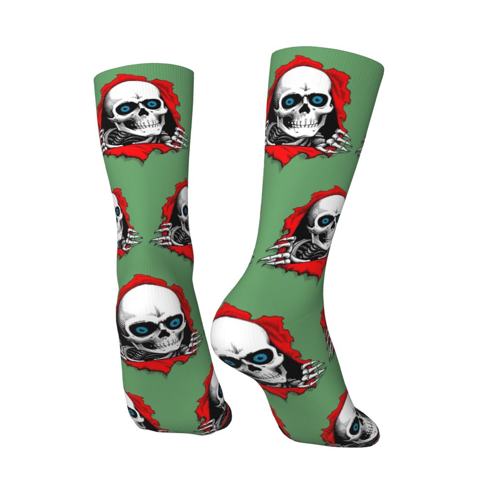 Novelty Mens Funny Jokers Skull Gun Dress Socks Unisex Comfortable Warm 3D Printed Gothic Skeleton Crew Socks