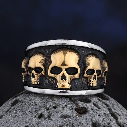 Style Stainless Steel Gothic Accessories Lost Skull Ring Anel Masculino Punk Jewelry Gift OSR731