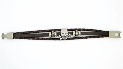 Skull Bracelets Hand-Made Leather Bracelet Retro Fashion Leisure and Women Bracelet