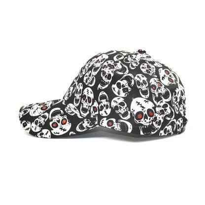 Personalized Skull Print Baseball Cap Men Women Gorros Trucker Cap Unisex Adjustable Duck Sun Hat Outdoor Anti-Sun Hip Hop