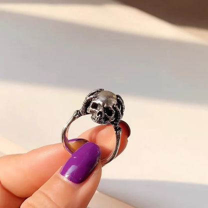 XIYANIKE Vintage Head Hugging Skull Cuff Finger Rings For Women Hip Hop Fashion New Jewelry Girl Gift Party Rock anillos mujer