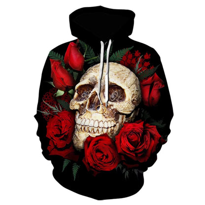 Smoking in a Suit and Hat Skull Sweatshirt Hoodies Casual 3D Print Fashion Sweatshirt Fashion Long Sleeve Hooded Mens Clothing