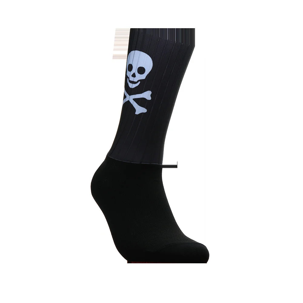 Skull Non-slip Sports Silicone Seamless Aero Cycling Socks Breathable Pattern Road Bike Racing Socks