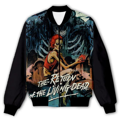 CAVVING 3D Printed Return Of The Living Dead Zipper Bomber Jackets Men Overcoat Mens Coat Zip Up Jackets for Women/Men