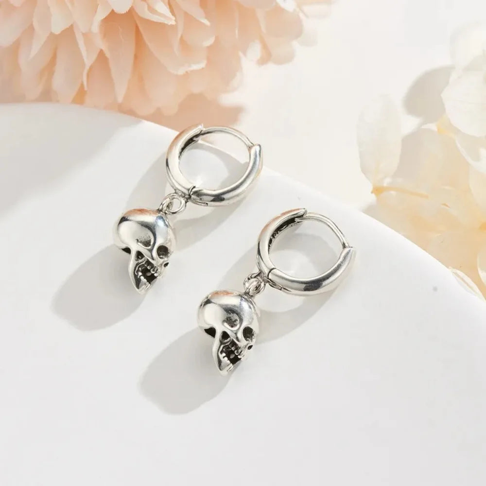 New Trend of Minimalist Women Ghost Head Earrings Retro Skull Pendant Earrings Gothic Punk Rock Party Accessories Gift