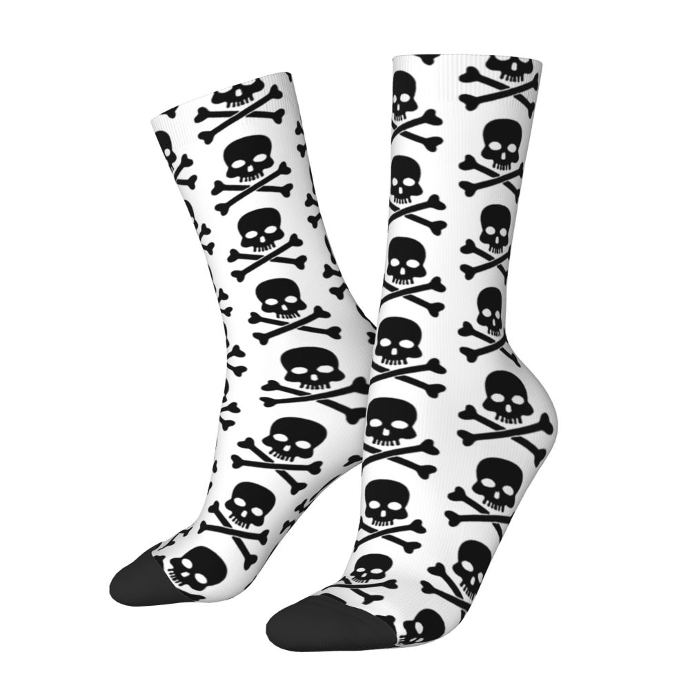 Funny Happy Men's Socks Mexican Skull Vintage Harajuku Skeleton Skull Bone Hip Hop Seamless Crew Crazy Sock Gift Pattern Printed