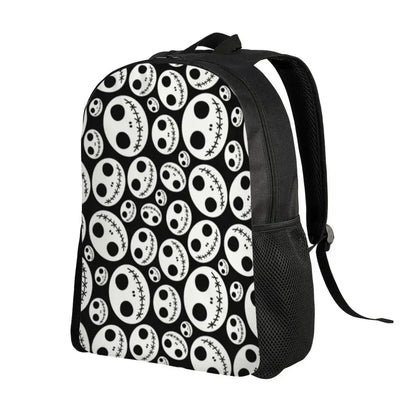 Custom Nightmare Before Christmas Backpacks for Men Women School College Student Bookbag Skellington Halloween Skull Bags