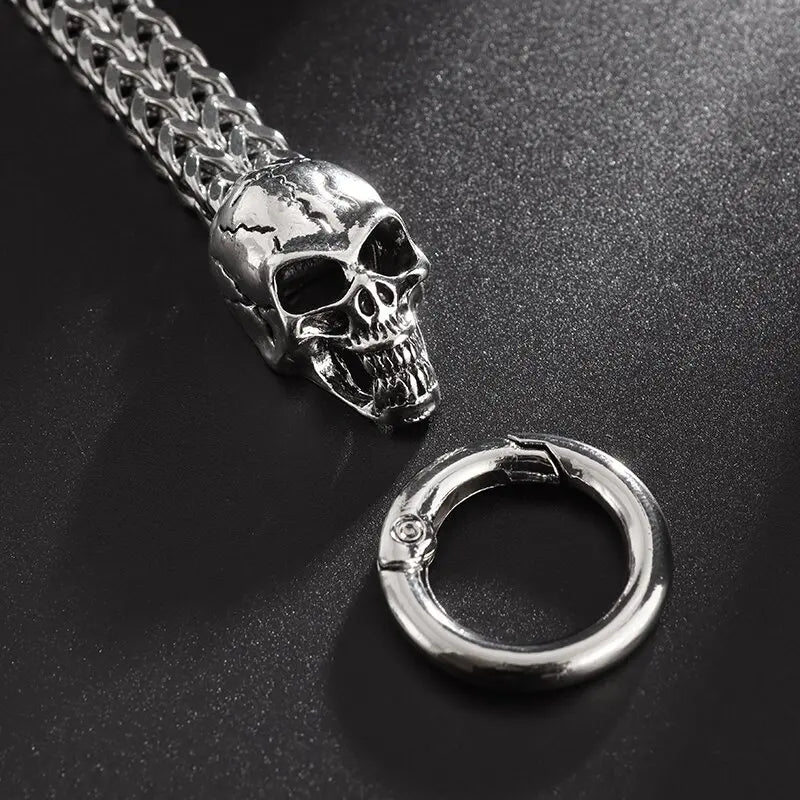 Hot Selling Classic Fashion Punk Stainless Steel Skull Bracelet Men's Charm Gothic Bracelet Jewelry Gift