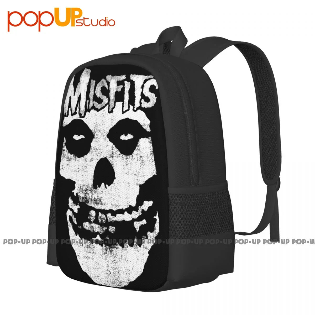 Tultex Misfits Distressed Skull Classic Backpack Large Capacity Travel Softback Sports Style Multi-function